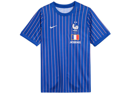 Nike x Jacquemus x France Pre Match Jersey Game Royal University Red White - authentic Nike apparel