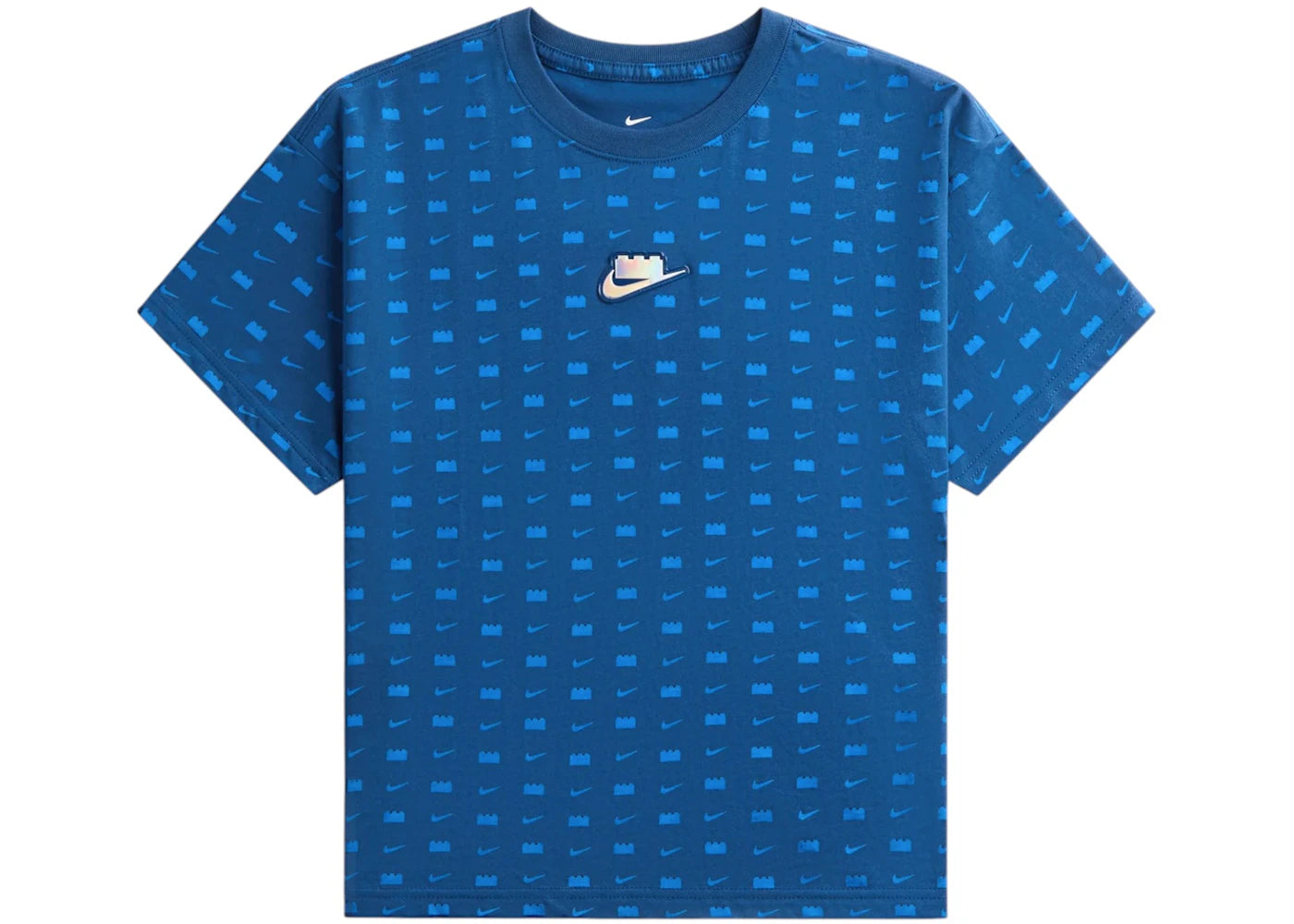 Nike x LEGO Girls' Cropped T-shirt Brave Blue - vue secondaire A