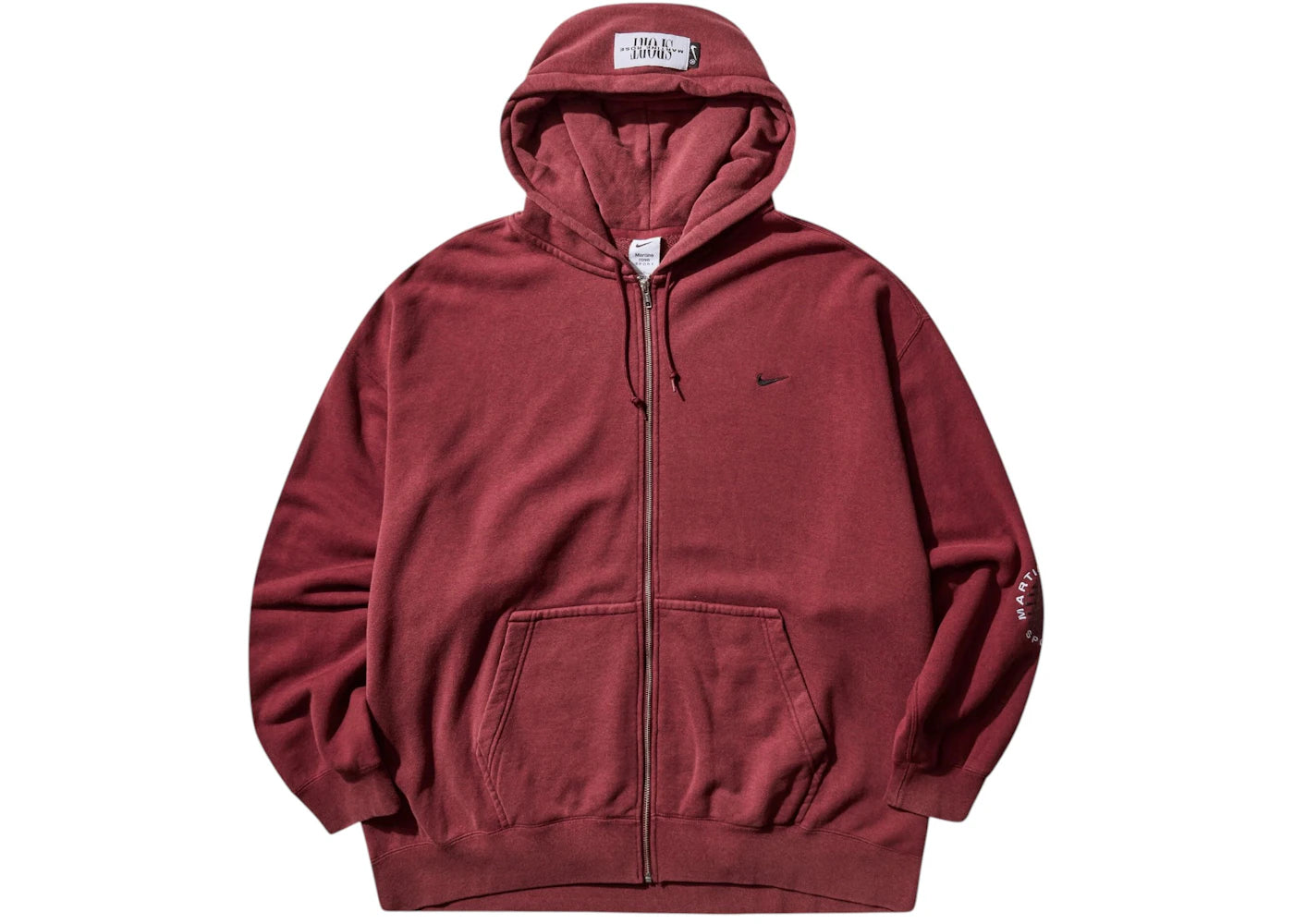 Nike x Martine Rose Full-Zip Hoodie Team Crimson Red - vue secondaire A