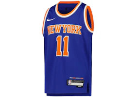 Nike x NBA Kids New York Knicks Jalen Brunson Icon Edition Swingman Jersey Blue