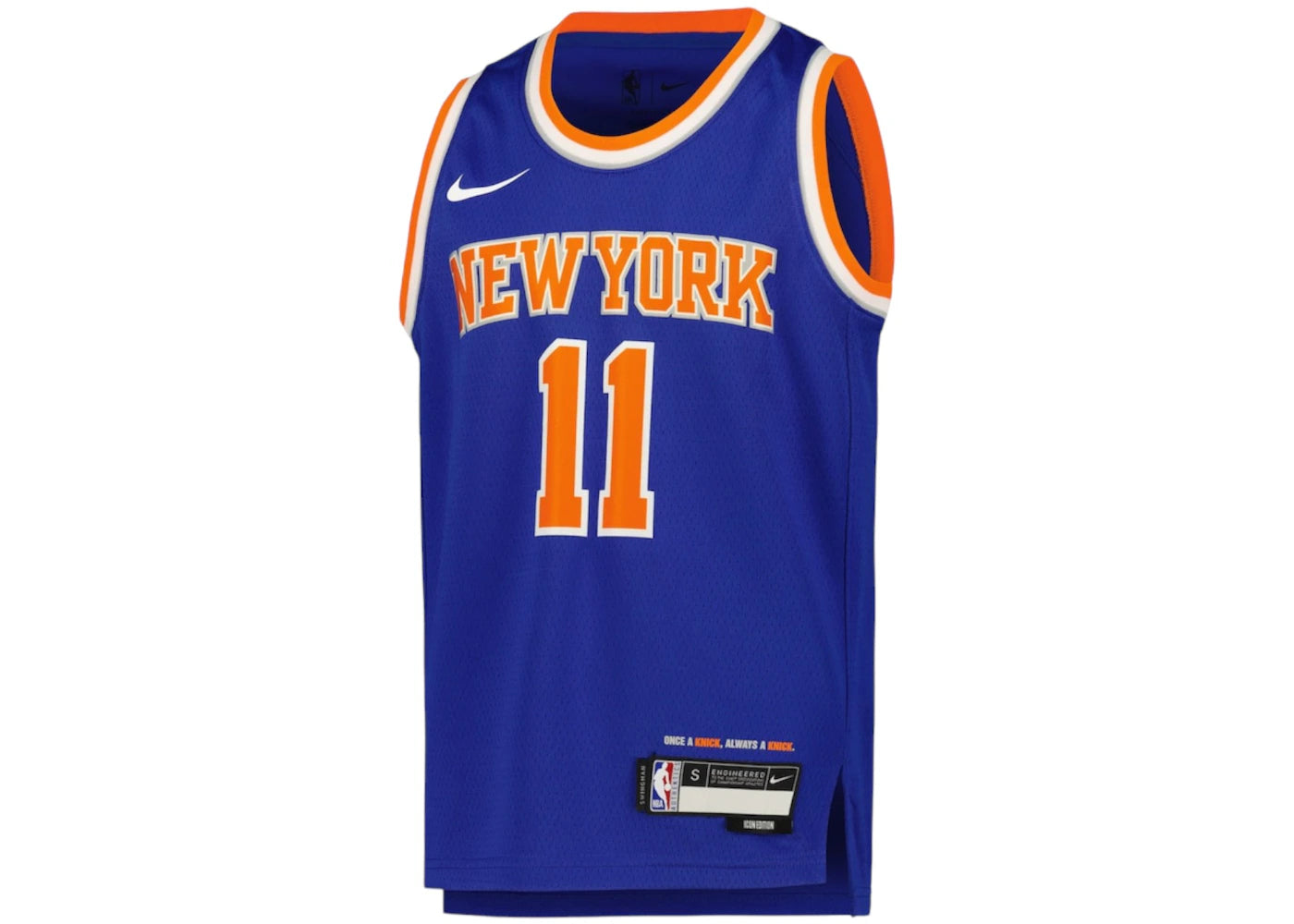 Nike x NBA Kids New York Knicks Jalen Brunson Icon Edition Swingman Jersey Blue - vue secondaire A