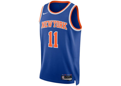 Nike x NBA New York Knicks Jalen Brunson Icon Edition Swingman Jersey Blue - authentic Nike apparel