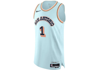 Nike x NBA San Antonio Spurs Victor Wembanyama Dri Fit ADV 2024/25 City Edition Autentics Swingman Jersey Light Blue - aut...