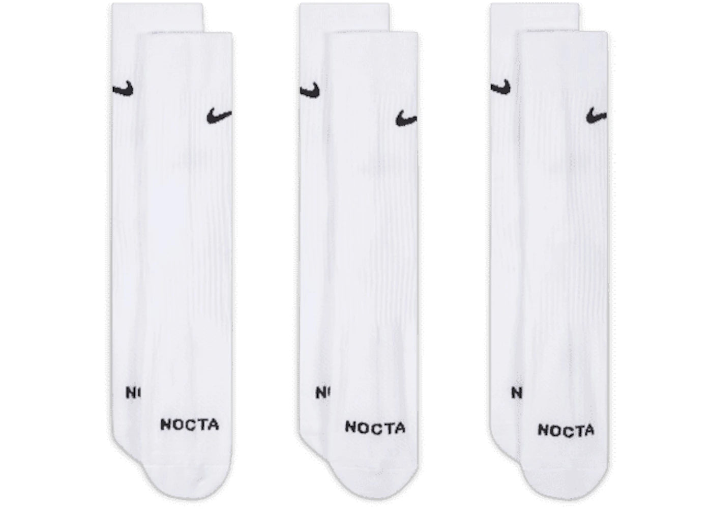 Nike x NOCTA Crew Pack of 3 Socks White - vue secondaire A