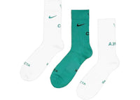 Nike x NOCTA Crew Socks (3 Pack) Neptune Green/White