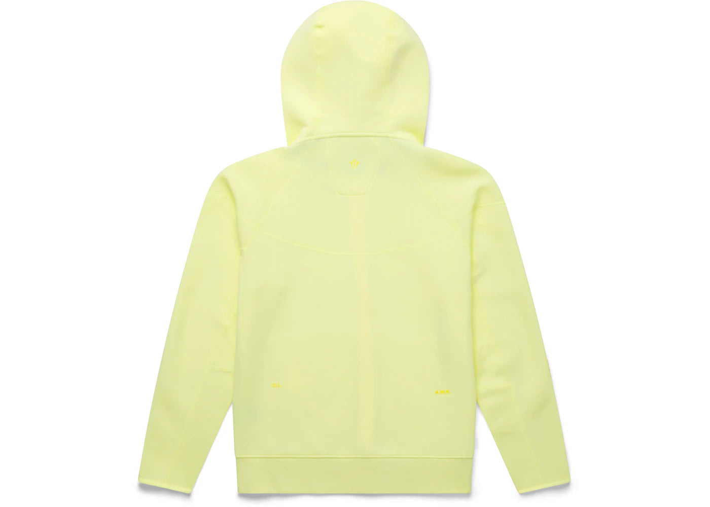 Nike x NOCTA NRG Tech Fleece Full Zip Hoodie Citron Tint/Vivid Sulfur - vue secondaire B