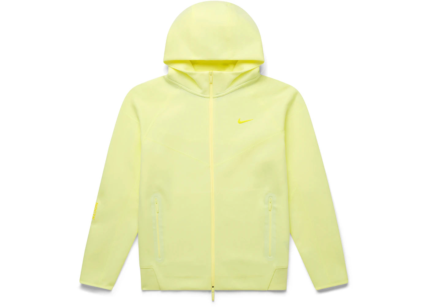 Nike x NOCTA NRG Tech Fleece Full Zip Hoodie Citron Tint/Vivid Sulfur - vue secondaire A