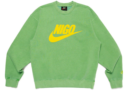 Nike x Nigo NRG Fleece Crew Sweatshirt Green - authentic Nike apparel