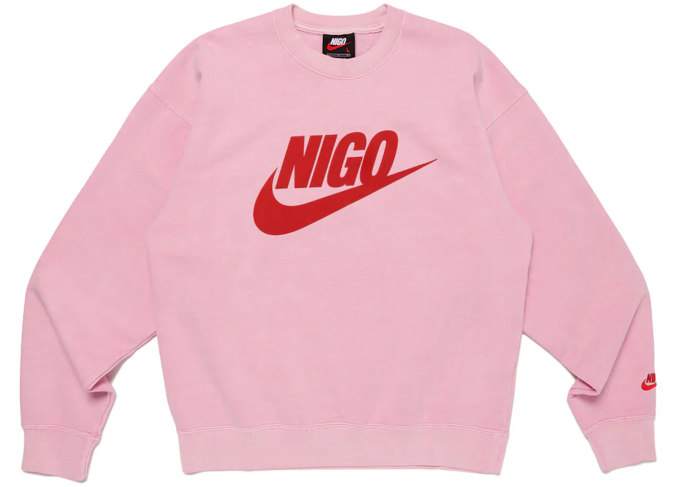 Nike x Nigo NRG Fleece Crew Sweatshirt Pink - vue 360