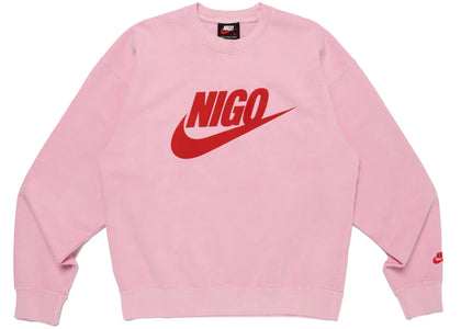 Nike x Nigo NRG Fleece Crew Sweatshirt Pink - authentic Nike apparel