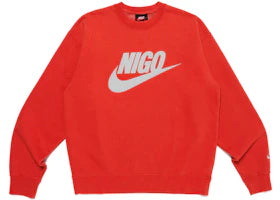Nike x Nigo NRG Fleece Crew Sweatshirt Red