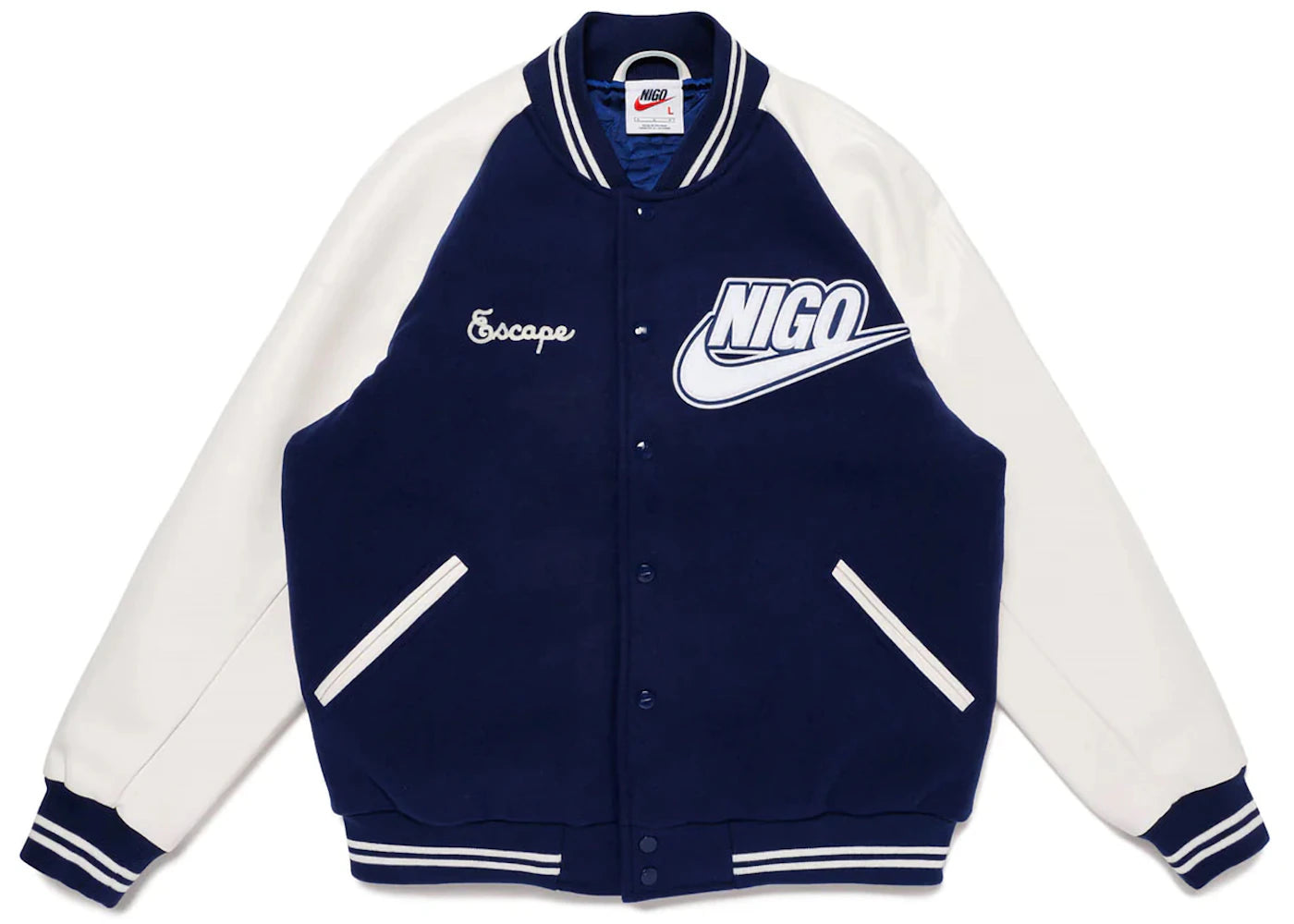 Nike x Nigo NRG Varsity Jacket Navy - vue secondaire A
