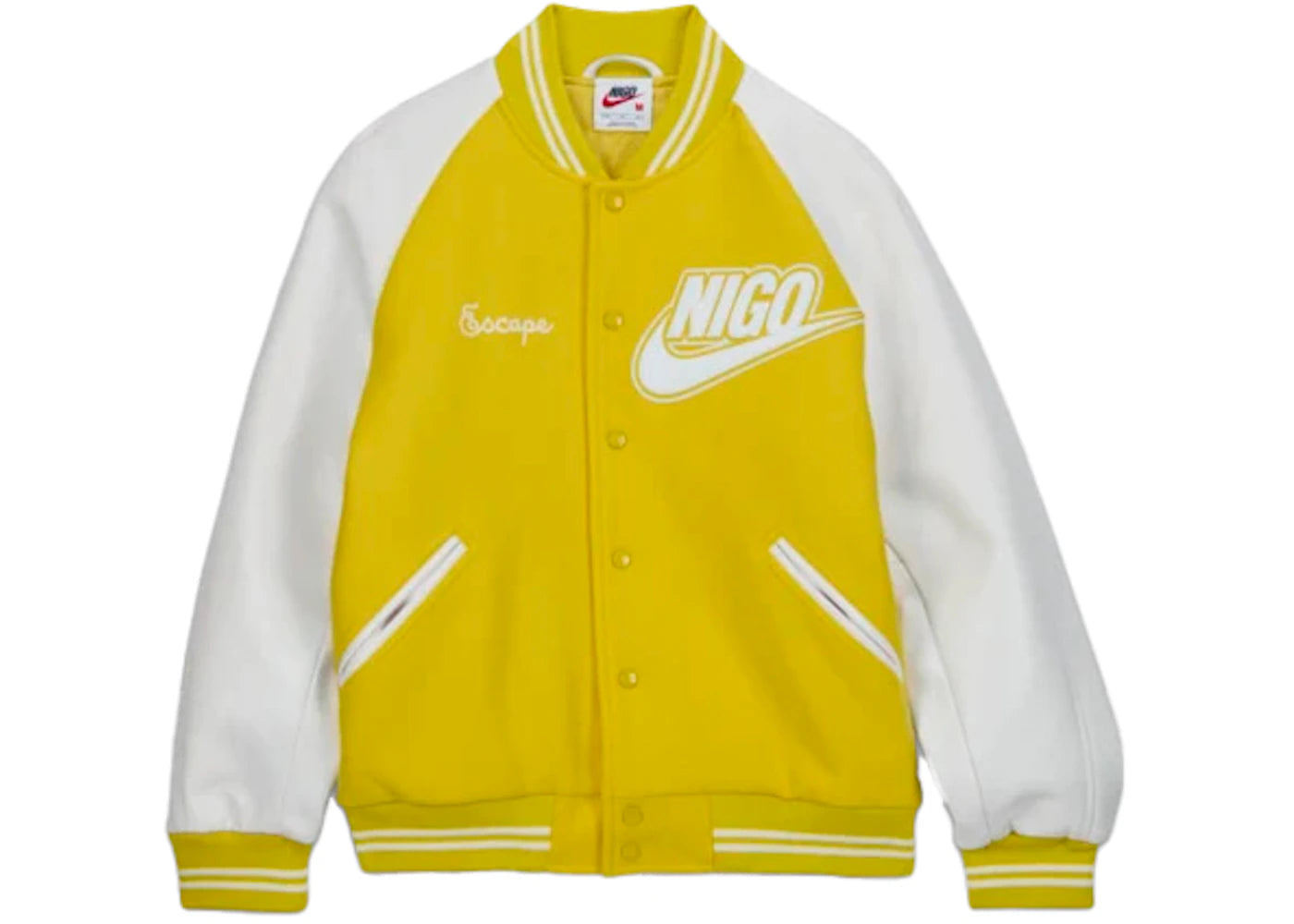 Nike x Nigo NRG Varsity Jacket Yellow - vue secondaire A