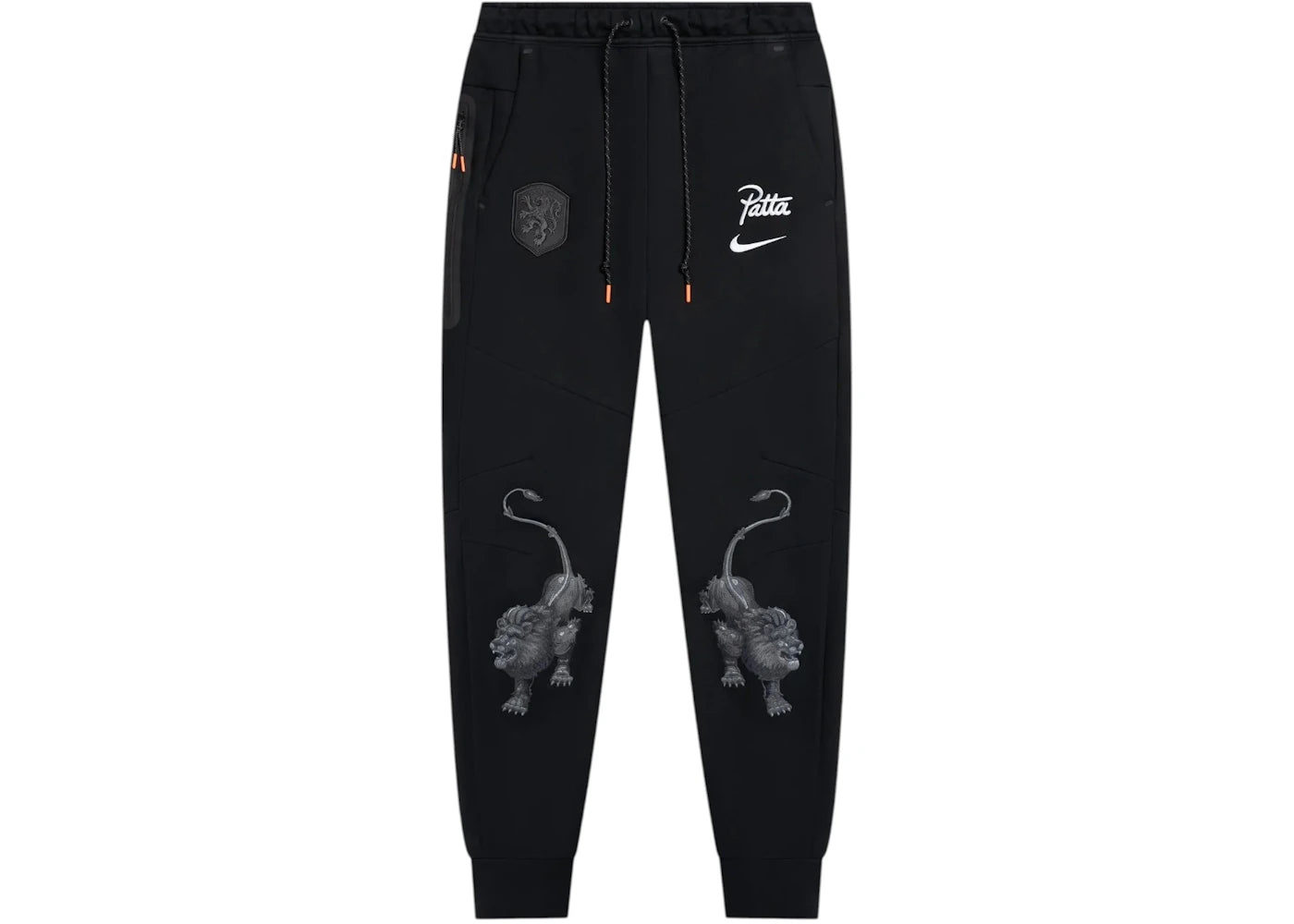 Nike x Patta KNVB Tech Fleece Joggers Black - vue 360