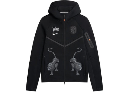 Nike x Patta x Netherlands KNVB Tech Fleece Zip Windrunner Hoodie Black - apparel view 2
