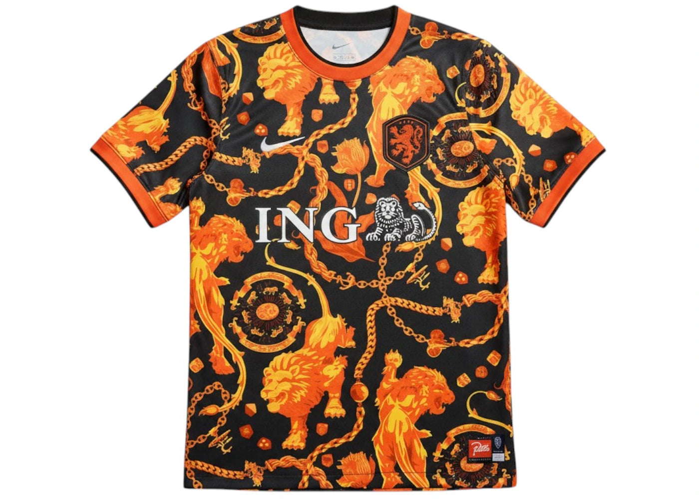 Nike x Patta Netherlands Academy Pro Lion Jersey Black/Orange - vue 360