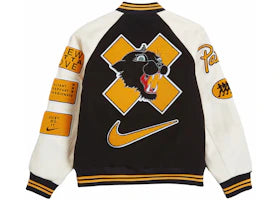 Nike x Patta Running Team Varsity Jacket Black/Yellow/White - vue 360