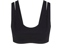 Nike x SKIMS Women's Matte Double Strap Scoop Bra Obsidian