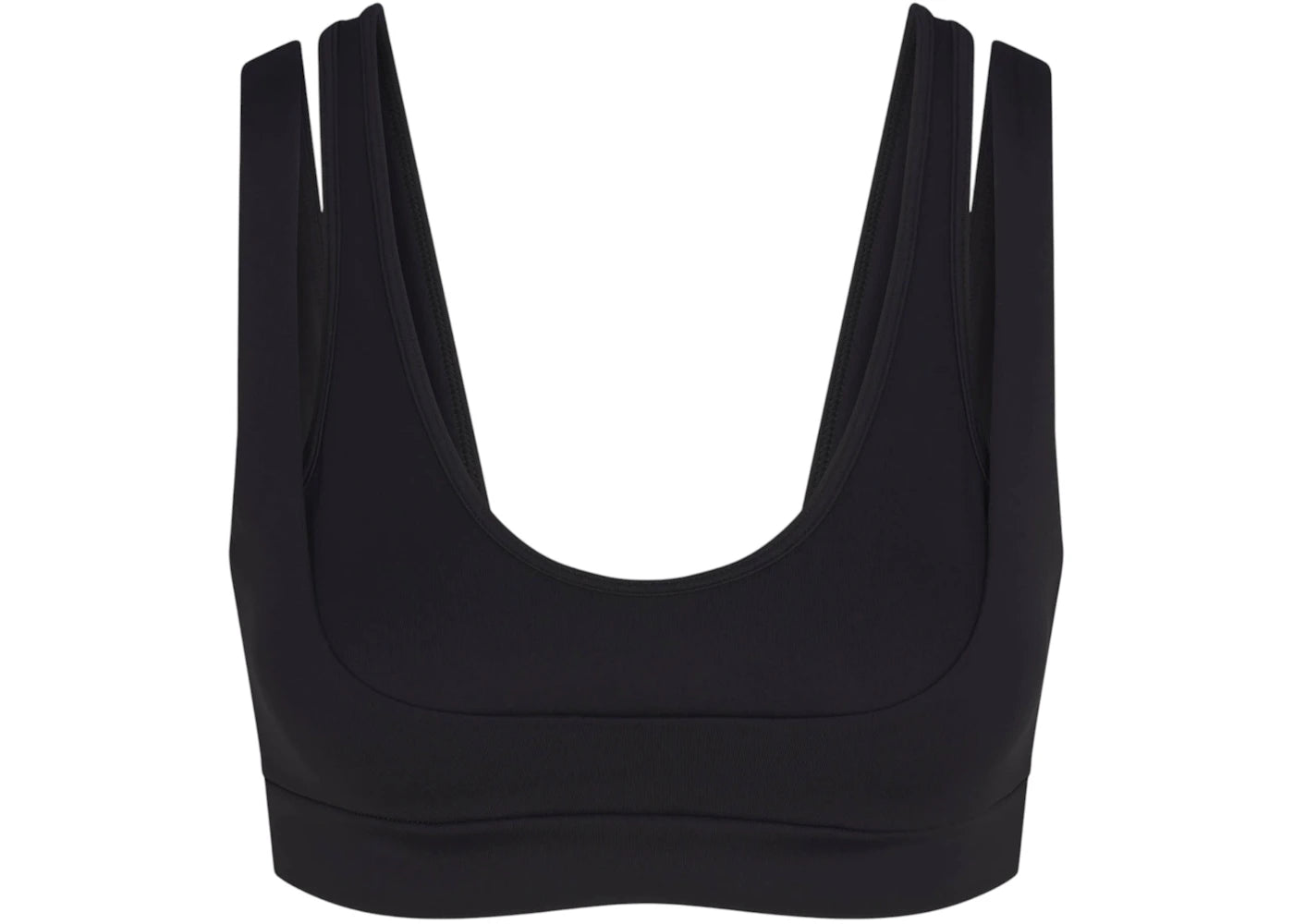 Nike x SKIMS Women's Matte Double Strap Scoop Bra Obsidian - vue secondaire A