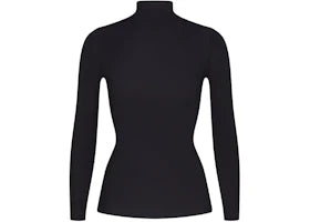 Nike x SKIMS Women's Weightless Layers Mock Neck Long Sleeve Top Obsidian - vue 360