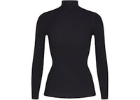 Nike x SKIMS Women's Weightless Layers Mock Neck Long Sleeve Top Obsidian