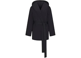 Nike x SKIMS Women's Woven Nylon Wrap Coat Obsidian