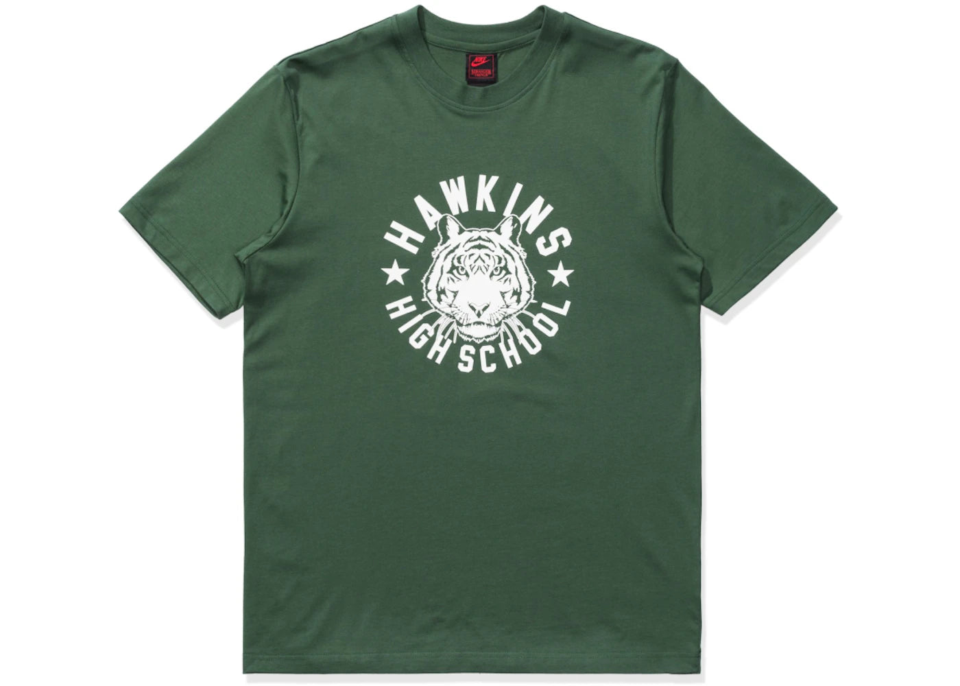 Nike x Stranger Things Hawkins High Tee Green - vue secondaire A