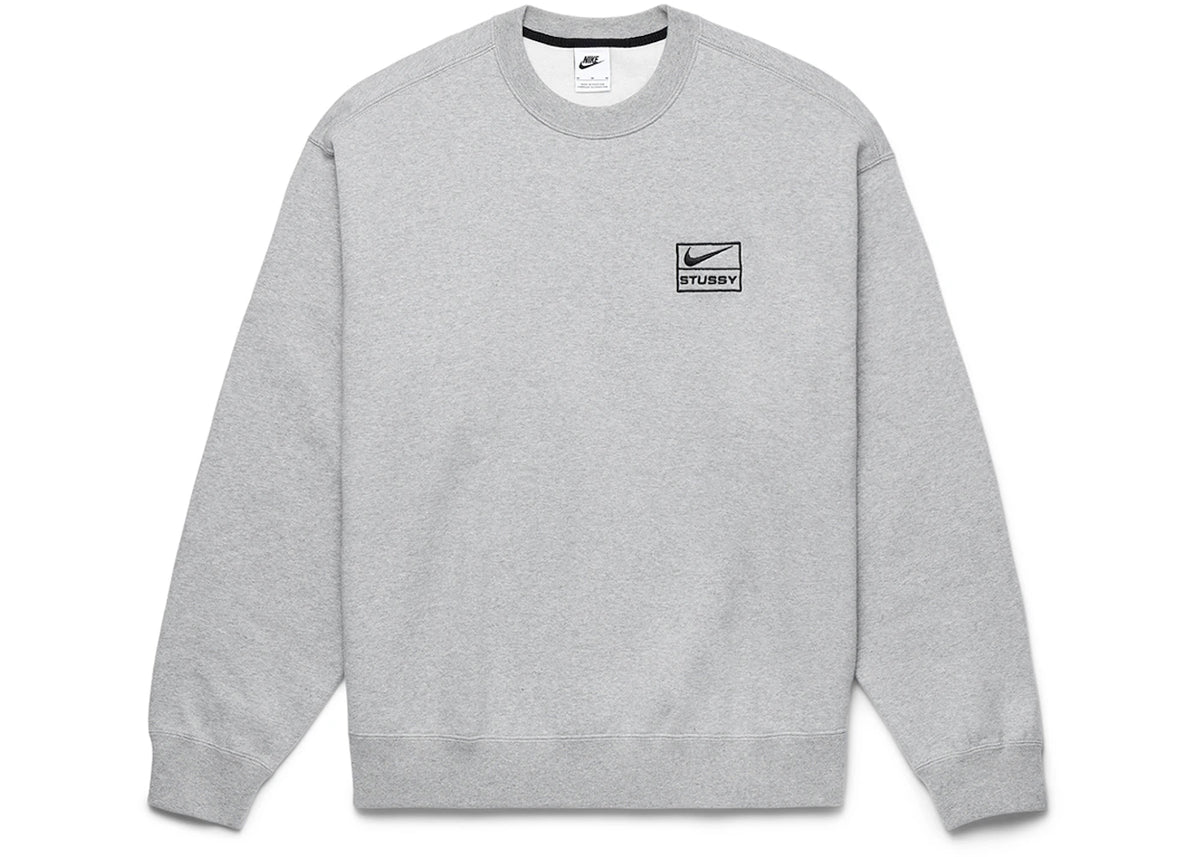 Nike x Stussy Crew Fleece Grey - vue 360