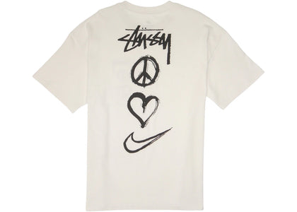 Nike x Stussy Peace, Love, Swoosh T-shirt (US Sizing) White - authentic Nike apparel