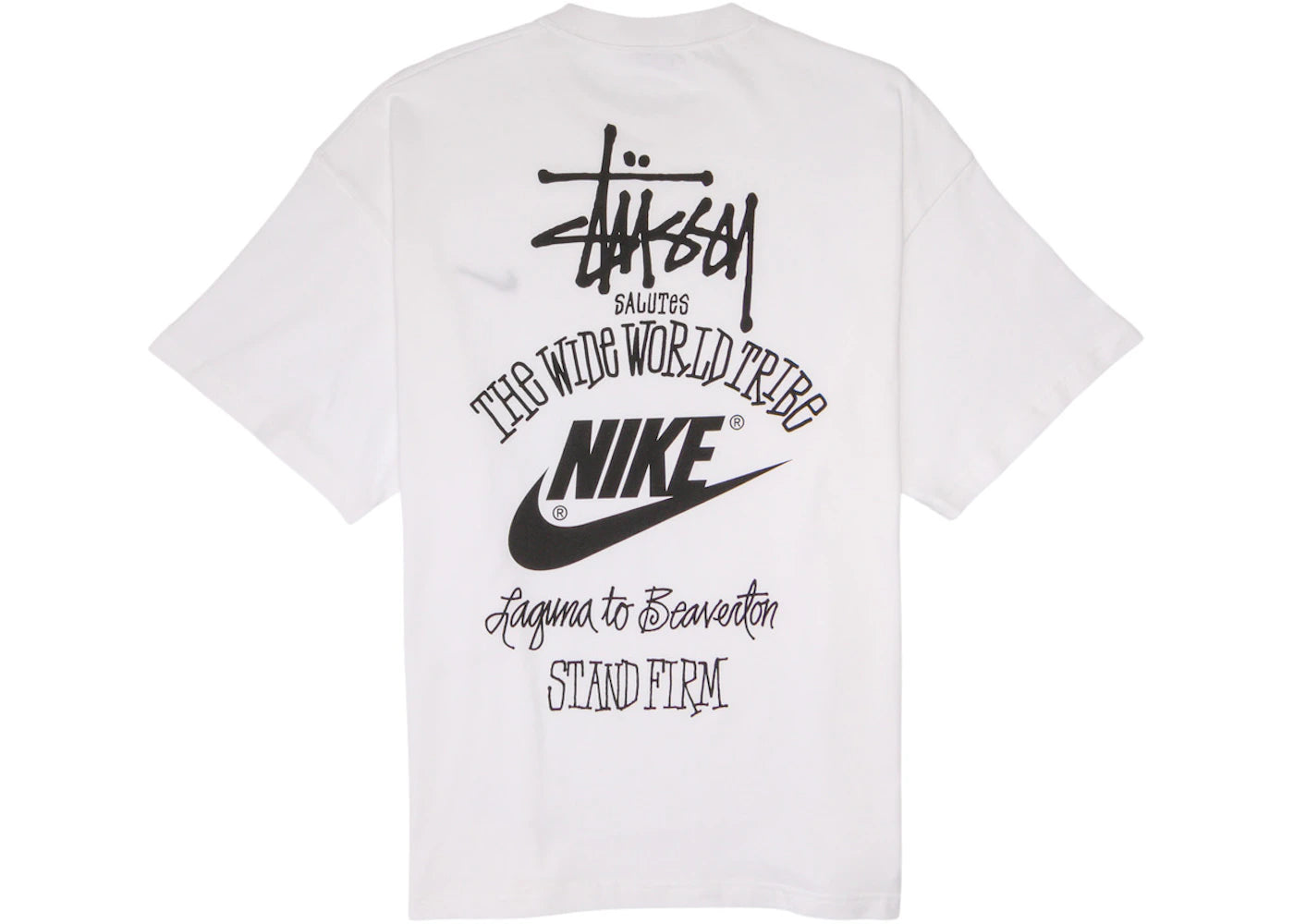 Nike x Stussy The Wide World Tribe T-Shirt (Asia Sizing) White - vue secondaire A