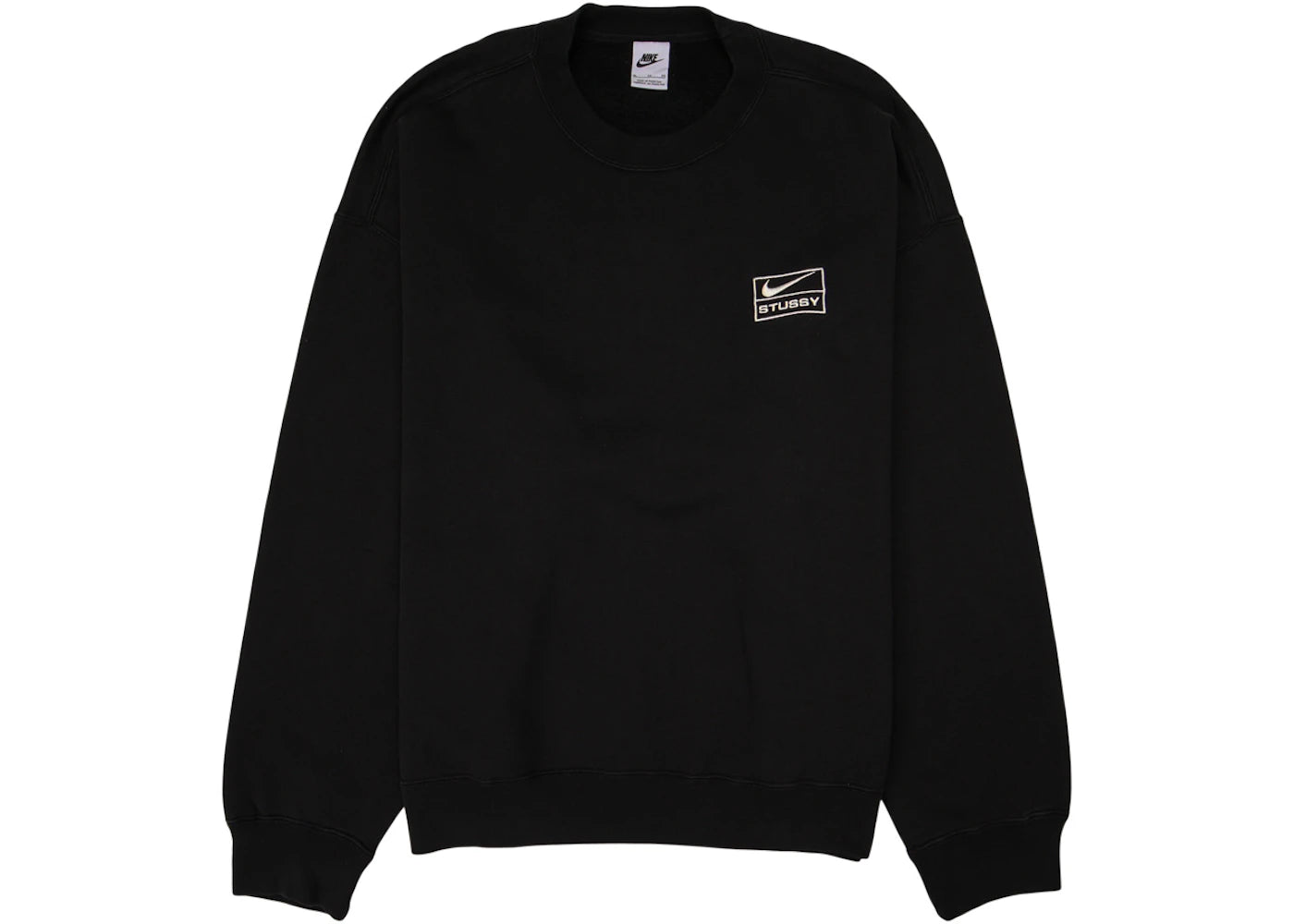 Nike x Stussy Wash Crew Fleece Black - vue secondaire A