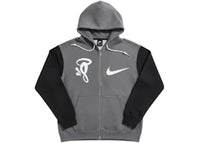 Nike x Syna Solo Swoosh Fleece Full-Zip Hoodie Grey