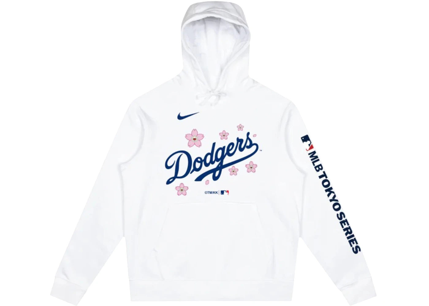 Nike x Takashi Murakami x MLB World Tour Tokyo Series 2025 Dodgers Hoodie White - vue 360