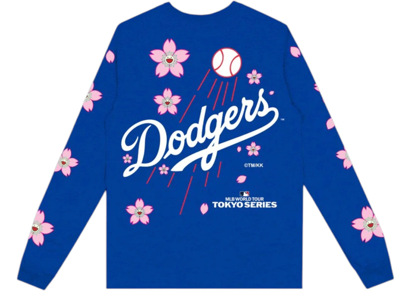 Nike x Takashi Murakami x MLB World Tour Tokyo Series 2025 Dodgers L/S Tee Blue - vue secondaire B