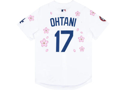 Nike x Takashi Murakami x MLB World Tour Tokyo Series 2025 Dodgers Ohtani Jersey White - authentic Nike apparel
