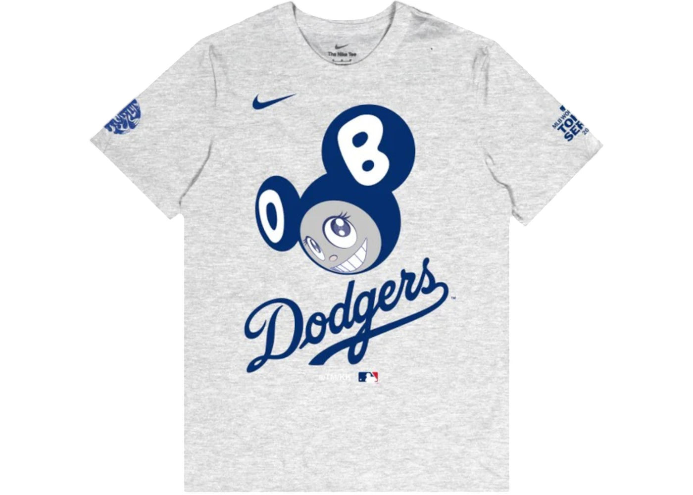 Nike x Takashi Murakami x MLB World Tour Tokyo Series 2025 Dodgers S/S Tee Grey - vue secondaire A