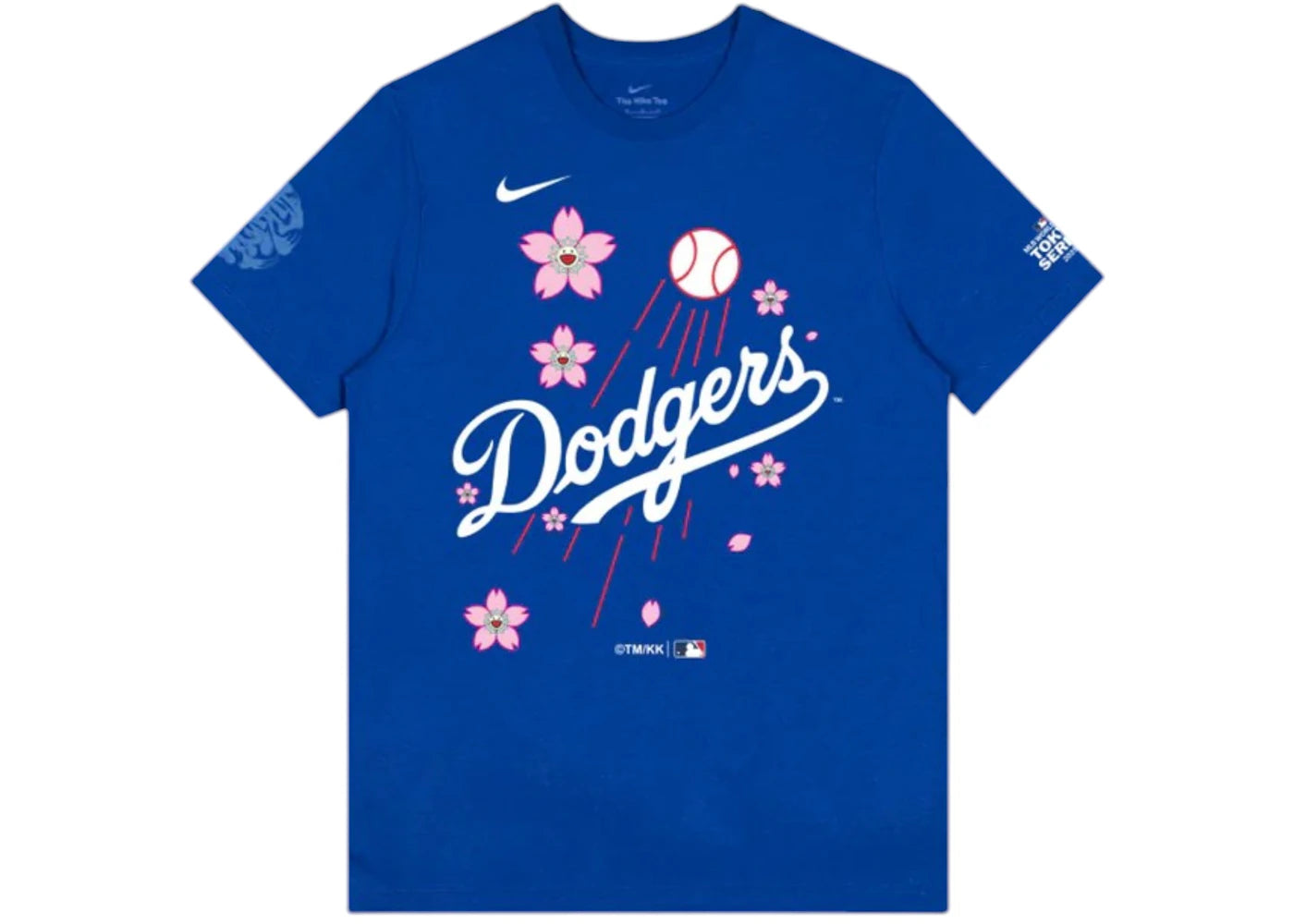 Nike x Takashi Murakami x MLB World Tour Tokyo Series 2025 Dodgers Script S/S Tee Blue - vue secondaire A
