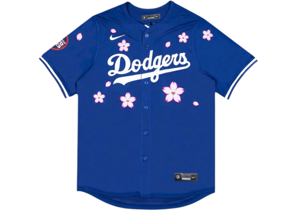 Nike x Takashi Murakami x MLB World Tour Tokyo Series 2025 Dodgers Tokyo Away Jersey Blue - vue 360