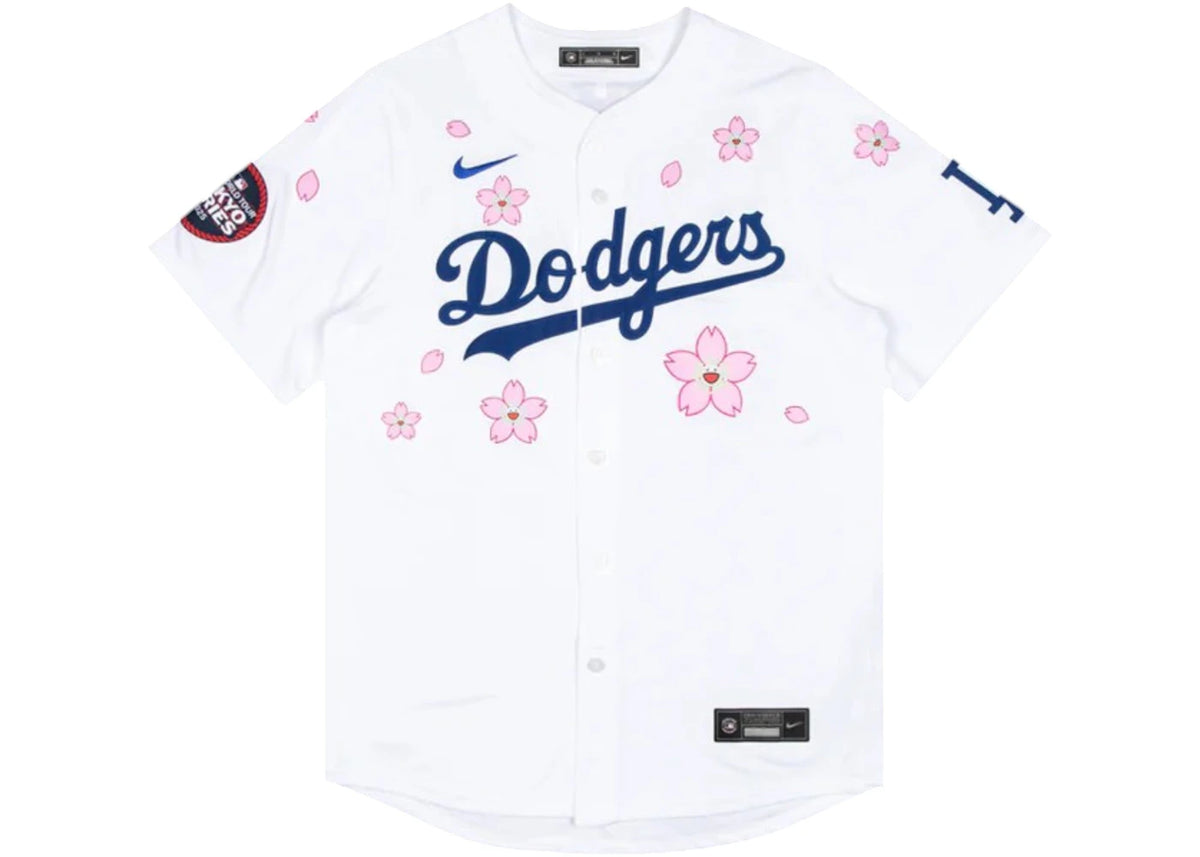 Nike x Takashi Murakami x MLB World Tour Tokyo Series 2025 Dodgers Tokyo Home Jersey White - vue secondaire B