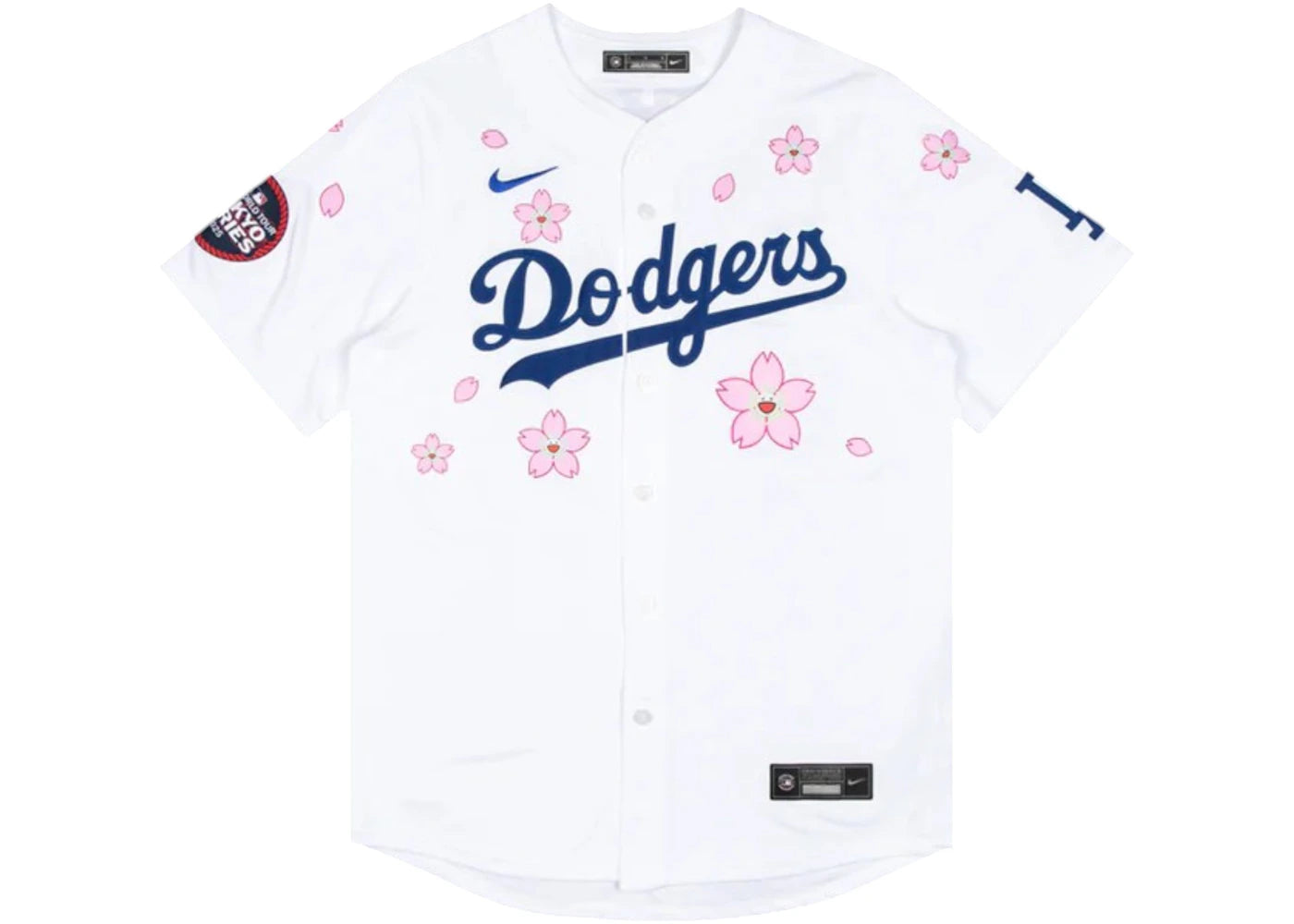 Nike x Takashi Murakami x MLB World Tour Tokyo Series 2025 Dodgers Tokyo Home Jersey White - vue secondaire A