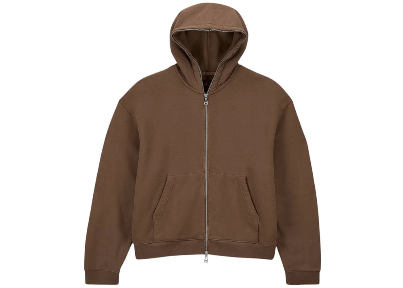 Jordan x Travis Scott Full-Zip Hoodie Brown - vue 360