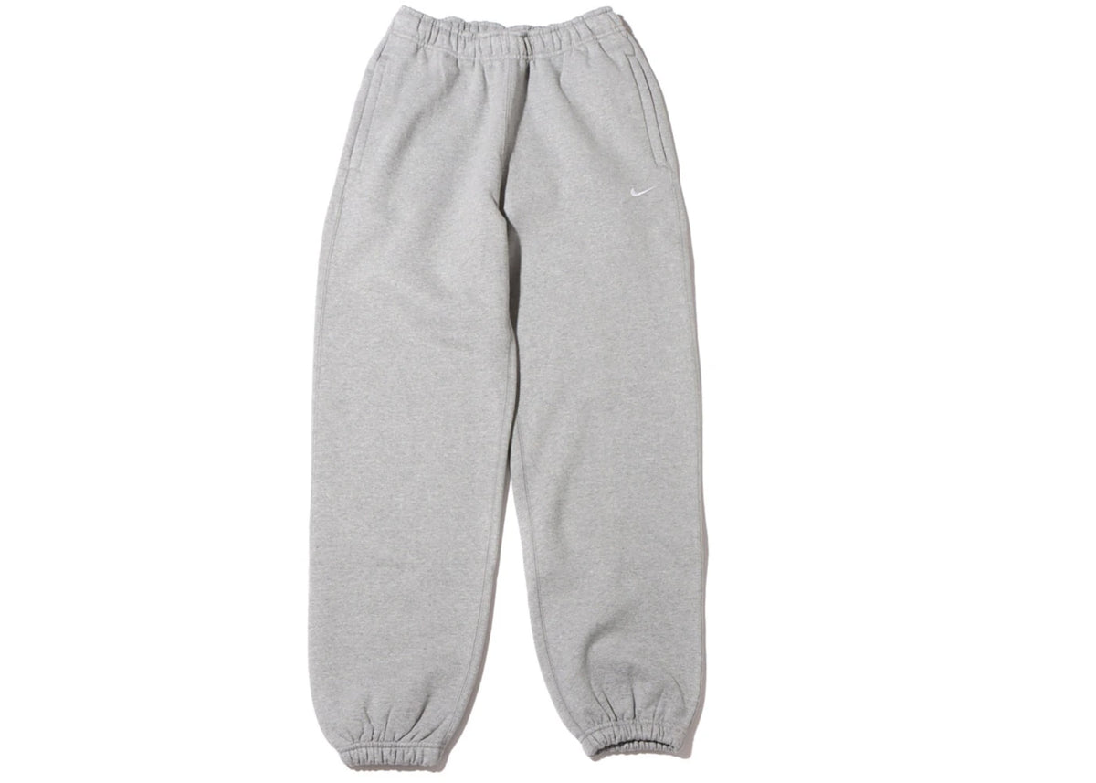 NikeLab Women's Solo Swoosh Fleece Sweatpants (Asia Sizing) Dark Gray Heather - vue 360
