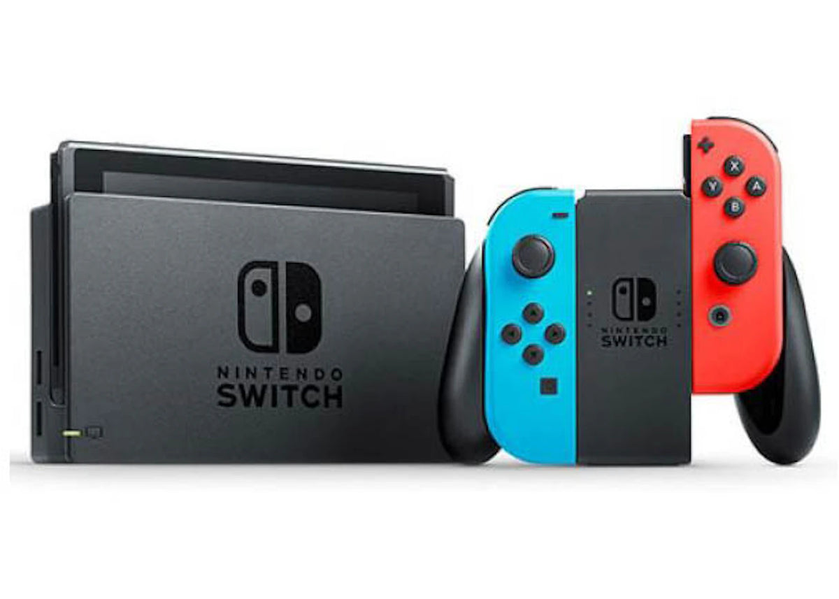 Nintendo Switch Console HADSKABAA Neon Red/Neon Blue - vue secondaire B