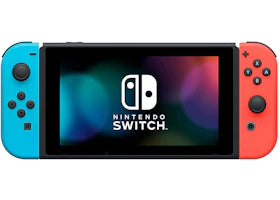 Nintendo Switch Console HADSKABAA Neon Red/Neon Blue - vue 360