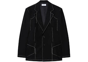 OFF-WHITE 00 Stitch Woolgab Relax Jacket Black