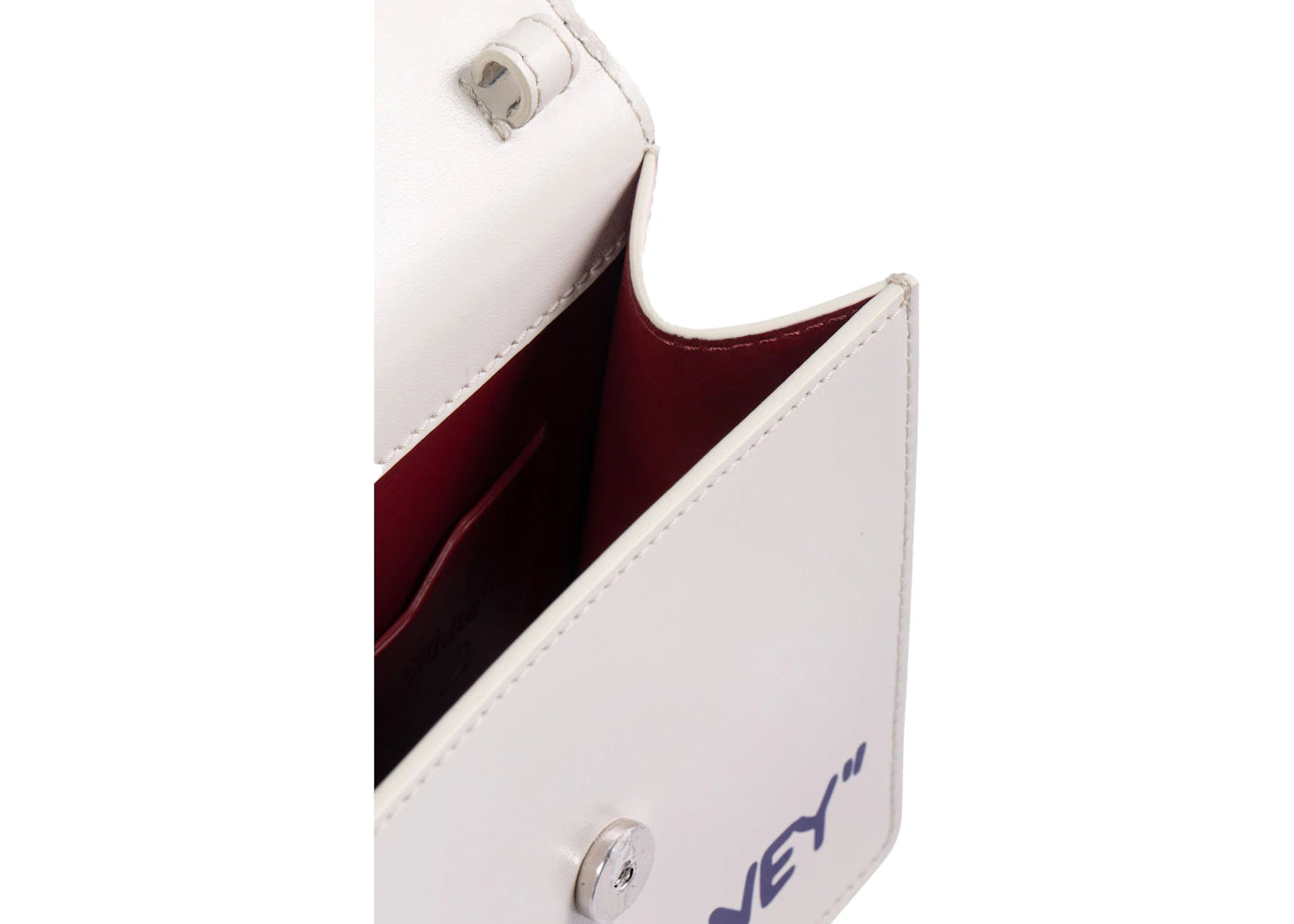 OFF-WHITE 0.7 Jitney Quote Bag "RENT MONEY" White - vue secondaire B