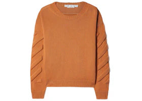 OFF-WHITE 3D Arrow Diag Knit Crewneck Caramel - authentic OFF-WHITE product