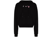 OFF-WHITE Kapuzenpullover mit Acryl-Pfeil-Logoprint, Schwarz