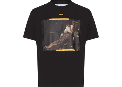 OFF-WHITE Arrow Caravaggio St. Fran Skate Slim Tee Black/Yellow/Multi - product view 2