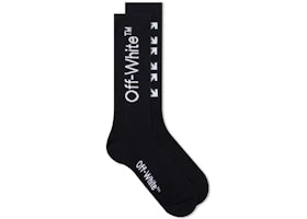 OFF-WHITE Arrow Mid Length Socks Black - vue 360